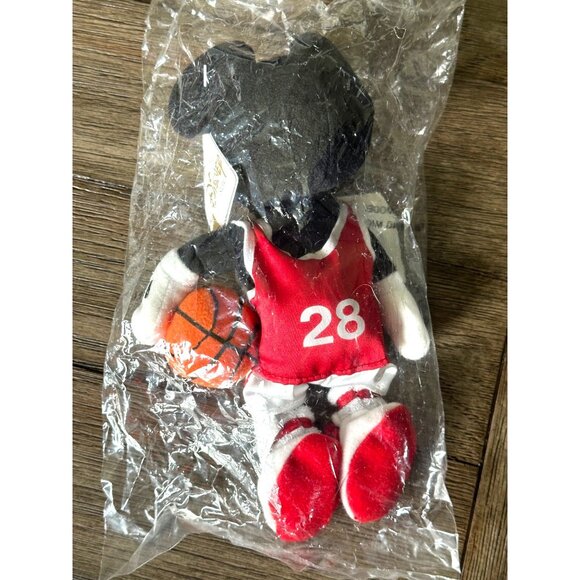 Sealed Vintage Basketball Mickey Mouse Bean Bag Plush Toy Disney - Picture 3 of 8